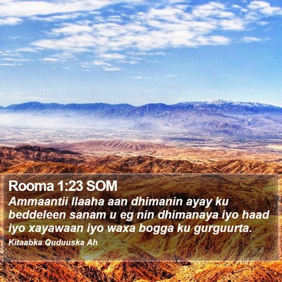 Rooma 1:23 SOM Bible Verse Image