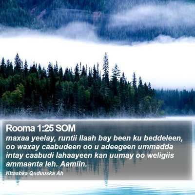 Rooma 1:25 SOM Bible Verse Image