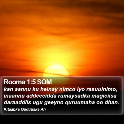 Rooma 1:5 SOM Bible Verse Image