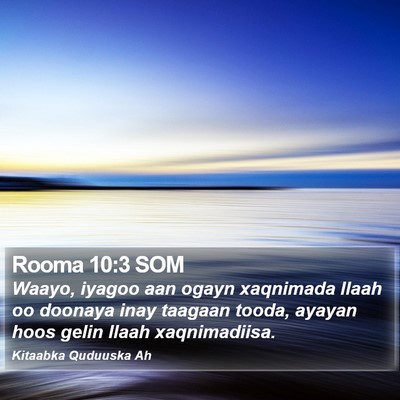 Rooma 10:3 SOM Bible Verse Image
