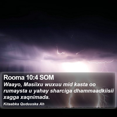 Rooma 10:4 SOM Bible Verse Image