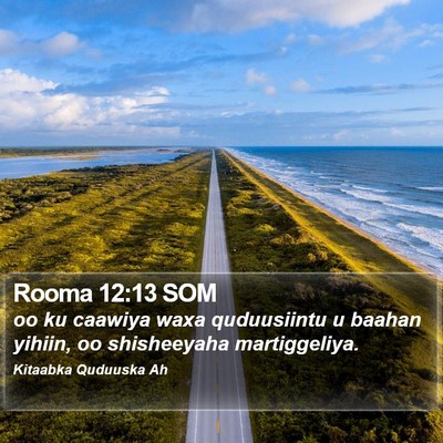Rooma 12:13 SOM Bible Verse Image