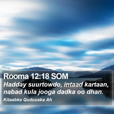 Rooma 12:18 SOM Bible Verse Image