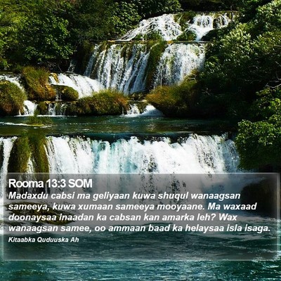 Rooma 13:3 SOM Bible Verse Image
