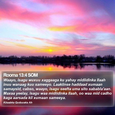 Rooma 13:4 SOM Bible Verse Image