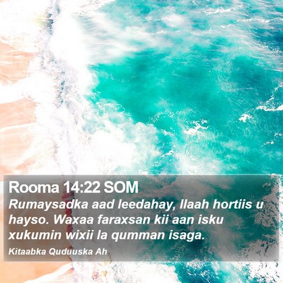 Rooma 14:22 SOM Bible Verse Image