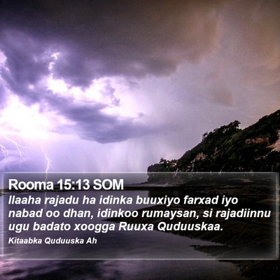 Rooma 15:13 SOM Bible Verse Image