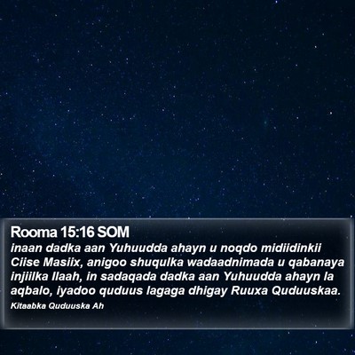Rooma 15:16 SOM Bible Verse Image
