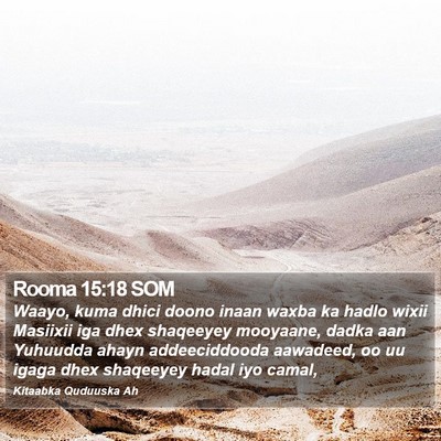 Rooma 15:18 SOM Bible Verse Image