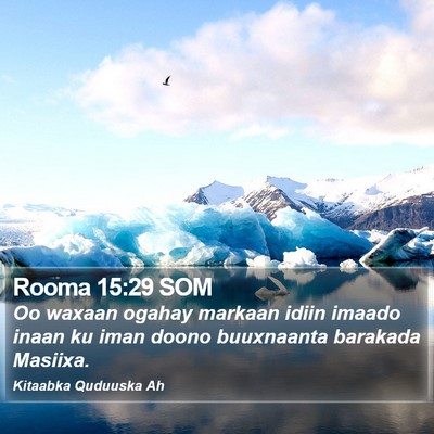 Rooma 15:29 SOM Bible Verse Image
