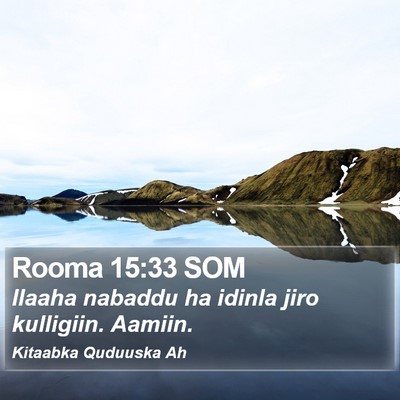 Rooma 15:33 SOM Bible Verse Image