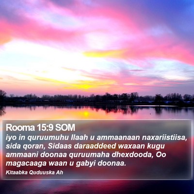 Rooma 15:9 SOM Bible Verse Image