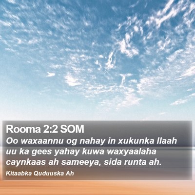 Rooma 2:2 SOM Bible Verse Image