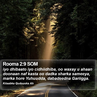 Rooma 2:9 SOM Bible Verse Image