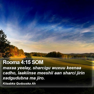 Rooma 4:15 SOM Bible Verse Image