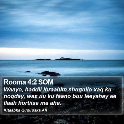 Rooma 4:2 SOM Bible Verse Image
