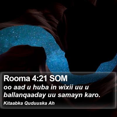 Rooma 4:21 SOM Bible Verse Image