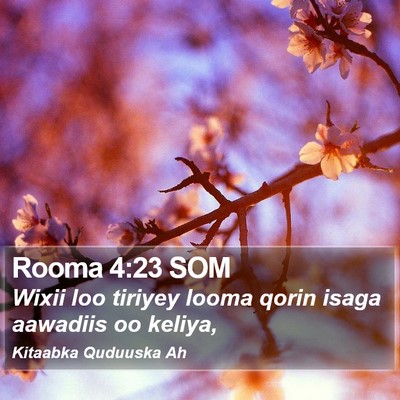 Rooma 4:23 SOM Bible Verse Image