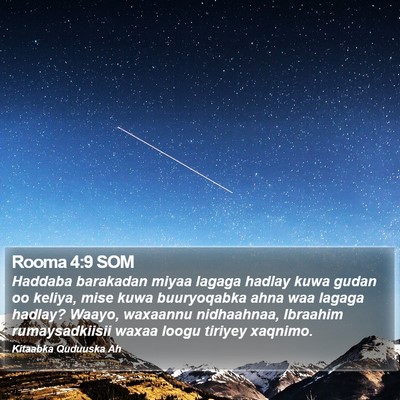 Rooma 4:9 SOM Bible Verse Image