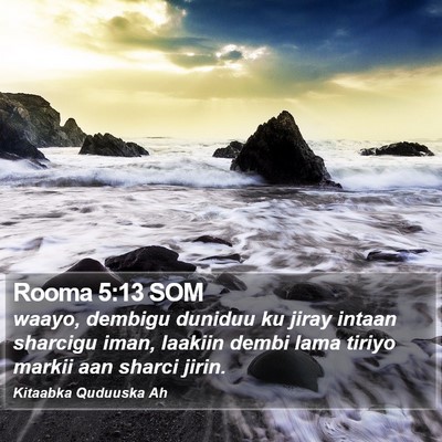 Rooma 5:13 SOM Bible Verse Image