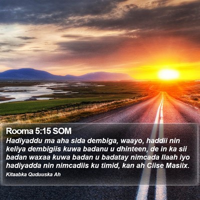 Rooma 5:15 SOM Bible Verse Image