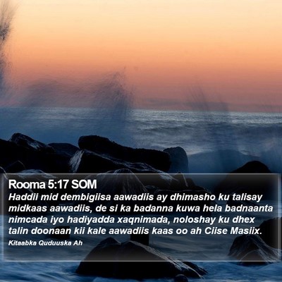 Rooma 5:17 SOM Bible Verse Image