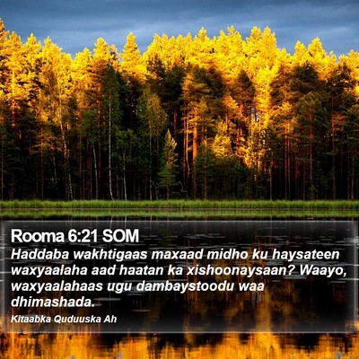 Rooma 6:21 SOM Bible Verse Image