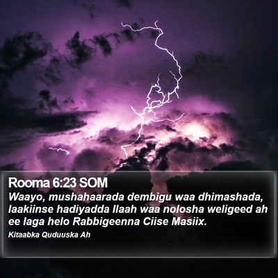 Rooma 6:23 SOM Bible Verse Image