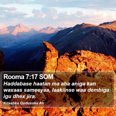 Rooma 7:17 SOM Bible Verse Image