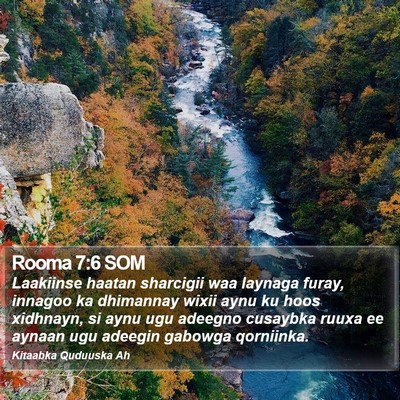 Rooma 7:6 SOM Bible Verse Image