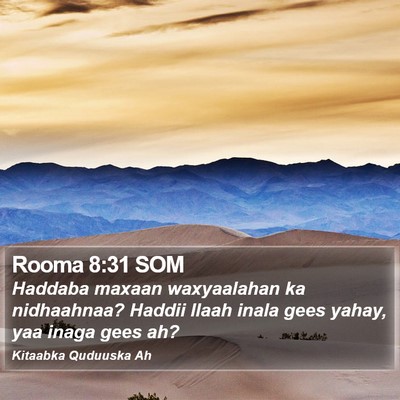Rooma 8:31 SOM Bible Verse Image