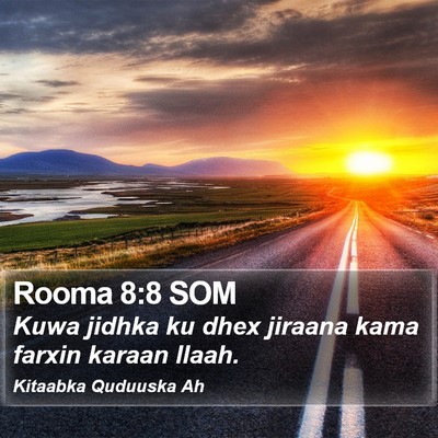 Rooma 8:8 SOM Bible Verse Image