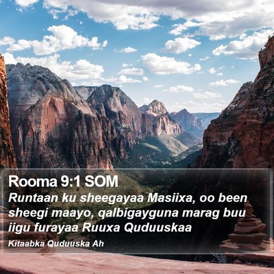 Rooma 9:1 SOM Bible Verse Image