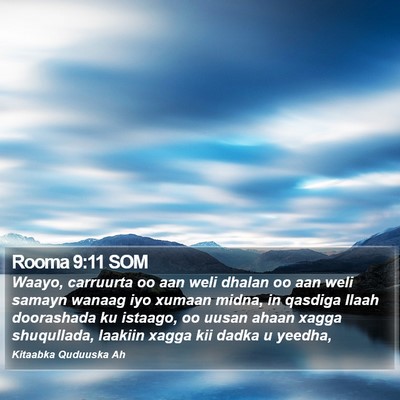 Rooma 9:11 SOM Bible Verse Image