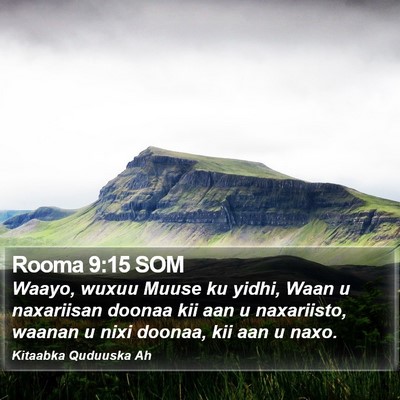 Rooma 9:15 SOM Bible Verse Image