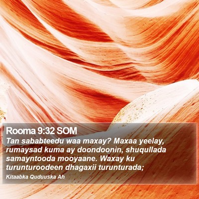 Rooma 9:32 SOM Bible Verse Image