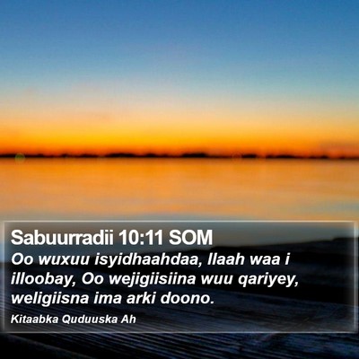 Sabuurradii 10:11 SOM Bible Verse Image