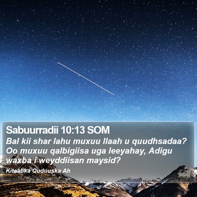 Sabuurradii 10:13 SOM Bible Verse Image