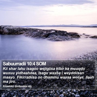 Sabuurradii 10:4 SOM Bible Verse Image