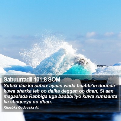 Sabuurradii 101:8 SOM Bible Verse Image