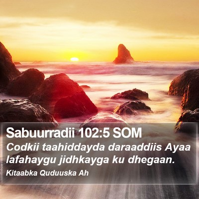 Sabuurradii 102:5 SOM Bible Verse Image