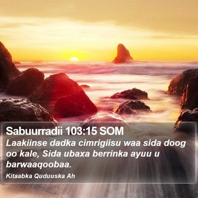 Sabuurradii 103:15 SOM Bible Verse Image