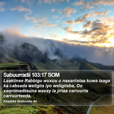 Sabuurradii 103:17 SOM Bible Verse Image