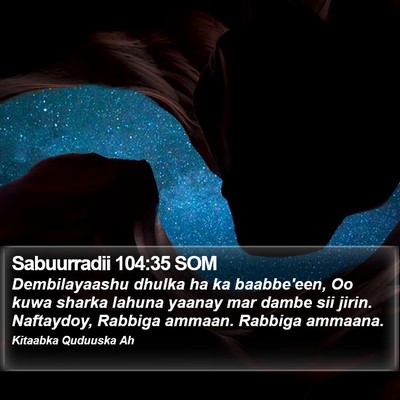 Sabuurradii 104:35 SOM Bible Verse Image