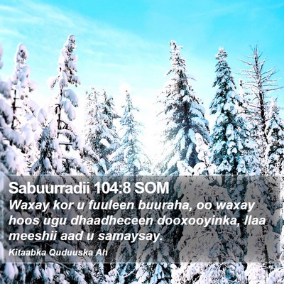 Sabuurradii 104:8 SOM Bible Verse Image