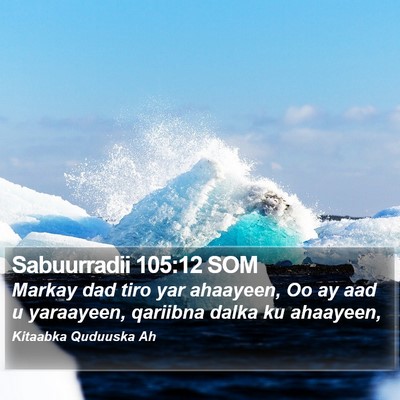 Sabuurradii 105:12 SOM Bible Verse Image