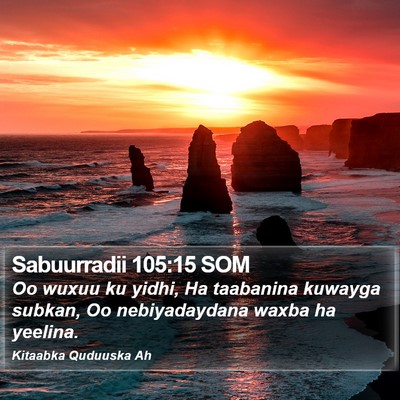 Sabuurradii 105:15 SOM Bible Verse Image
