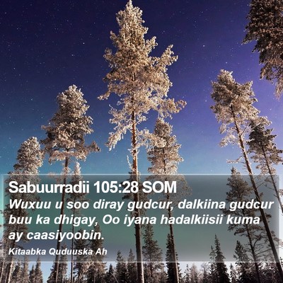 Sabuurradii 105:28 SOM Bible Verse Image