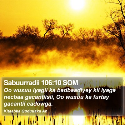 Sabuurradii 106:10 SOM Bible Verse Image
