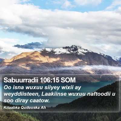 Sabuurradii 106:15 SOM Bible Verse Image
